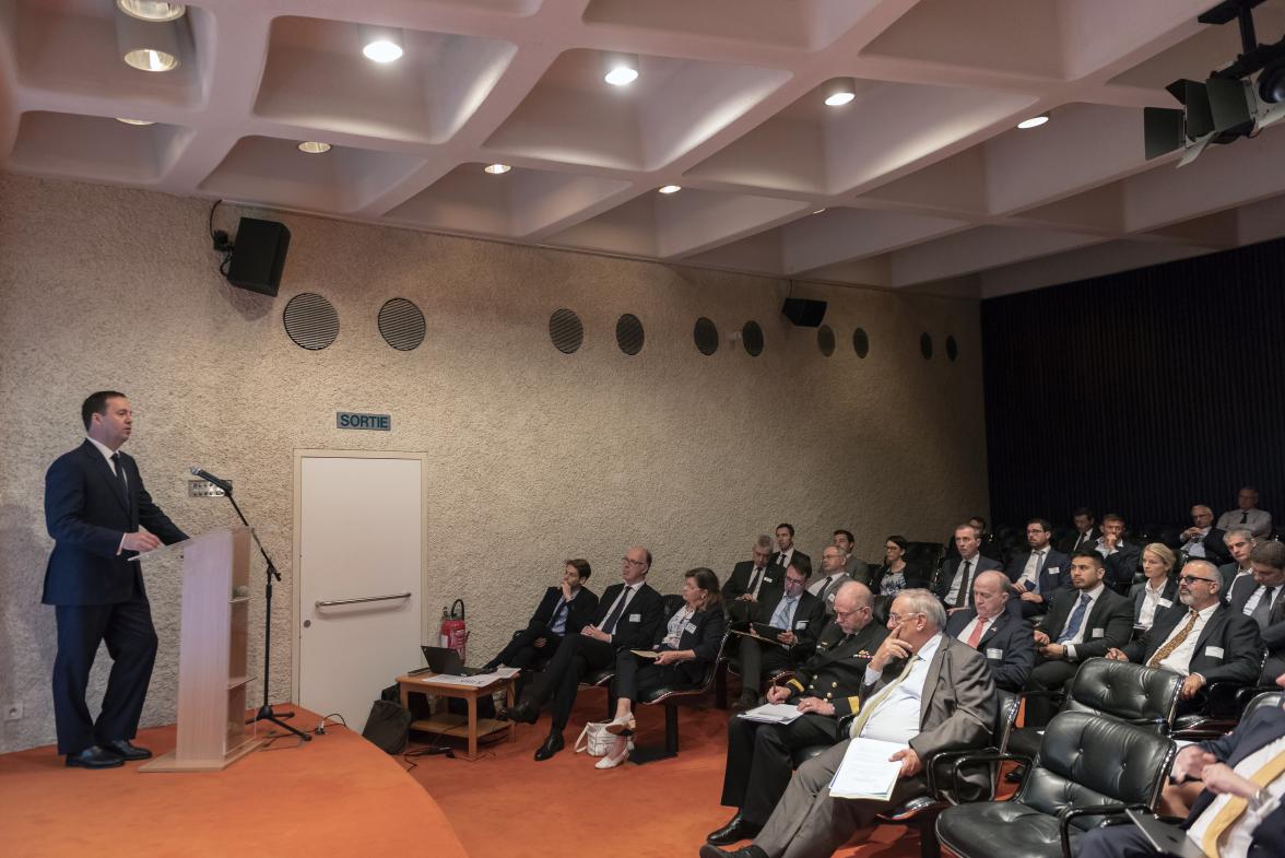 The Hon Steven Ciobo MP speaking at the Austrade Naval Group event at the Australian Embassy in Paris on 29 May, 2018.