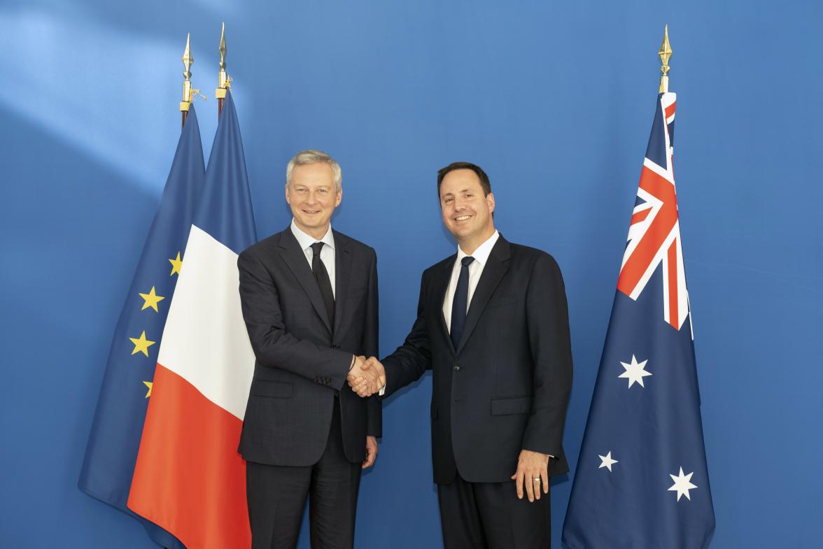 The Hon Steven Ciobo MP meeting with the French Minister for the Economy and Finance, Bruno Le Maire at Bercy in Paris on 29 May, 2018.