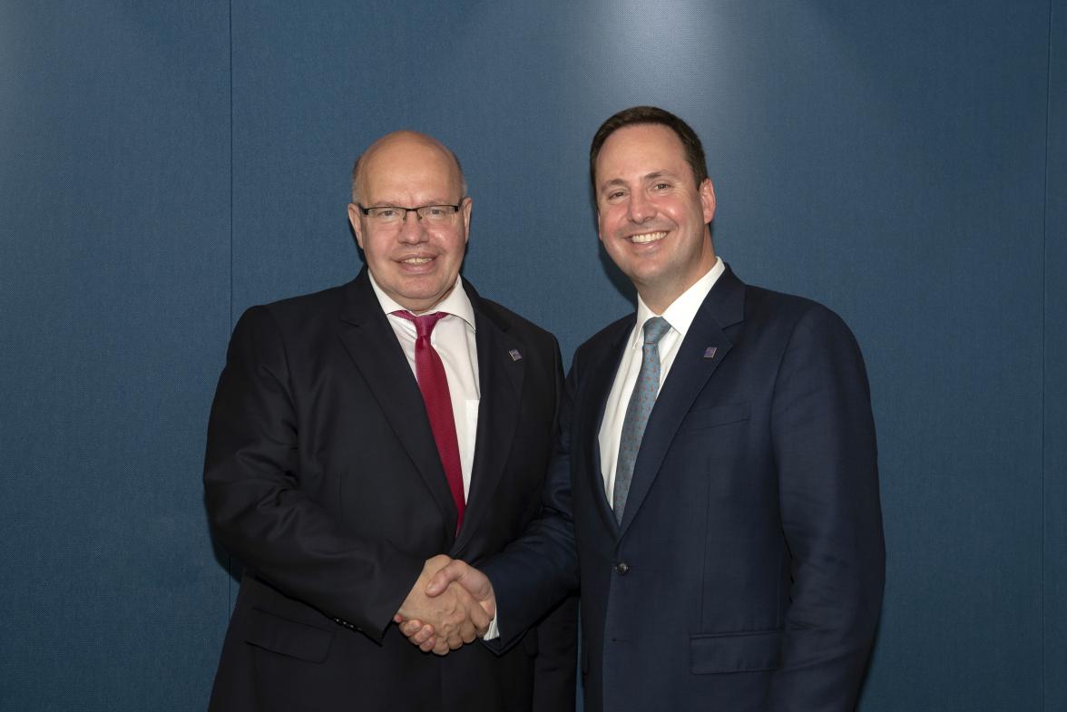 The Hon Steven Ciobo MP meeting with Germany’s Minister for Economics and Energy, Mr Peter Altimaier at the OECD in Paris on 31st May, 2018.