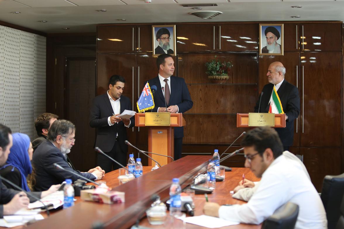 Minister Ciobo welcomed greater cooperation between Australia and Iran on water resource management at a joint press conference with Minister Chitchian.