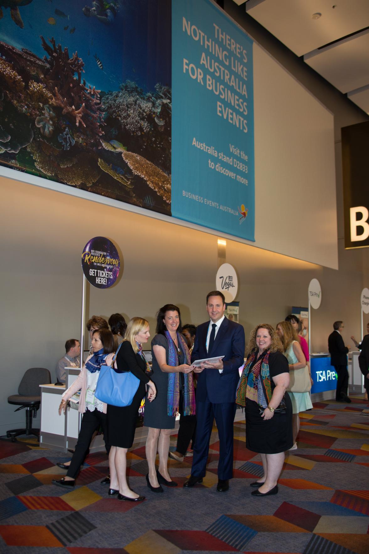 Trade, Tourism and Investment Minister Steven Ciobo meets with delegates at IMEX America 2017, Las Vegas, Wednesday 11 October 2017