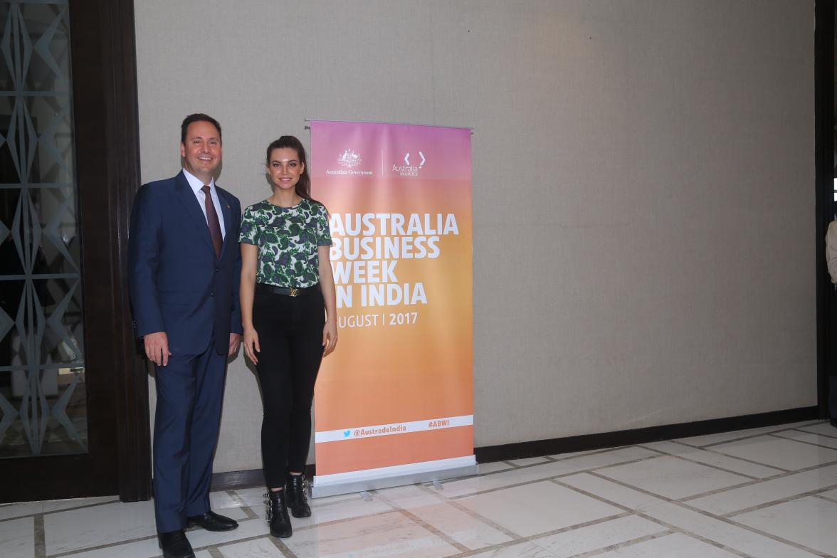 Minister for Trade, Tourism and Investment, the Hon Steven Ciobo MP, meeting former Masterchef contestant Sarah Todd