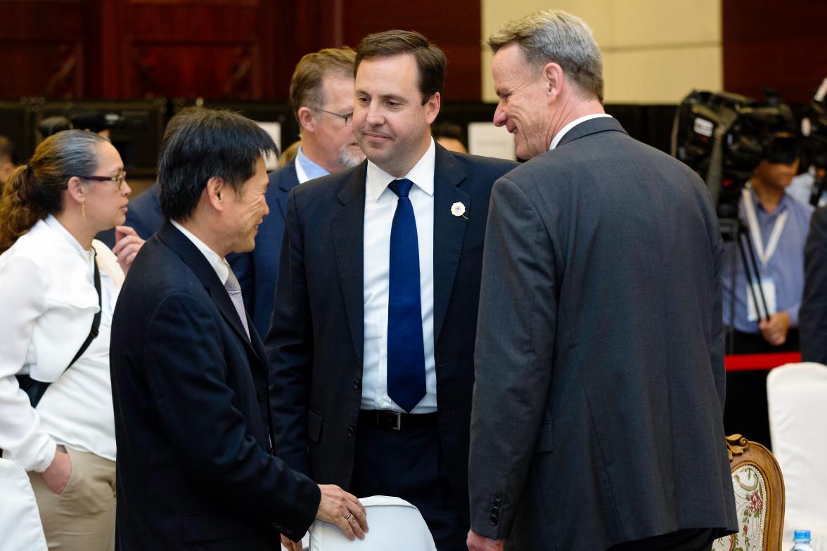 Minister for Trade, Tourism and Investment Steven Ciobo at the 21st ASEAN Economic Ministers- Closer Economic Relations Ministerial Consultation in Vientiane, Laos. 4 August 2016. Photo credit: DFAT/Bart Verweij