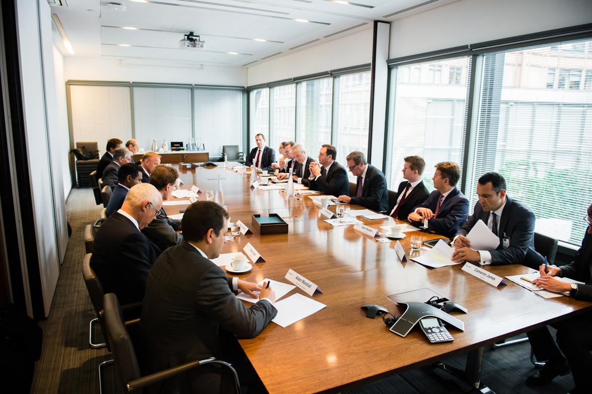 Minister for Trade, Tourism and Investment, Steven Ciobo, hosts a roundtable with City UK with the UK finance sector about Australia – UK services trade, worth $12 billion last year.