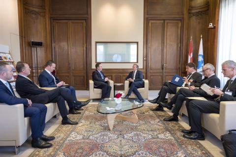 Trade, Tourism and Investment Minister, Steven Ciobo meeting with Danish Minister for Foreign Affairs, Anders Samuelsen in the margins of the Ministerial Council Meeting at the OECD, 6 June 2017.