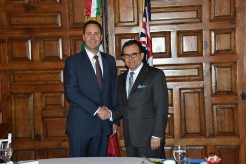 Minister Ciobo and Minister of Economy, Ildefonso Guajardo Villarreal in Hacienda de los Morales