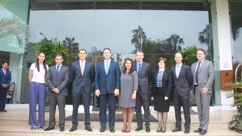 Minister for Trade, Tourism and Investment, Steven Ciobo with guests at an Australian business breakfast. Credit: DFAT