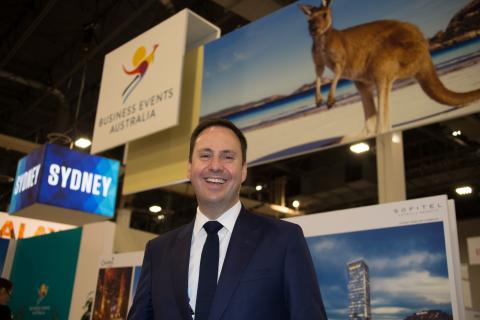 Trade, Tourism and Investment Minister Steven Ciobo visits the Australia Stand at IMEX America 2017, Las Vegas, Wednesday 11 October 2017